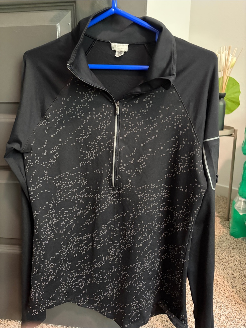 Under Armour Black Quarter-Zip Pullover with Silver Dot Print